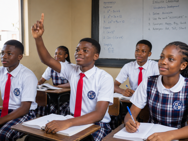 Students in class at Solid Tower